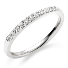 Halbes Reihen-Diamant-Ring-Band 925 Sterlingsilber-Schmucksachen